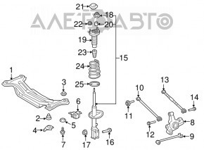 Amortizor spate dreapta Toyota Camry v50 12-14 usa LE nou original OEM