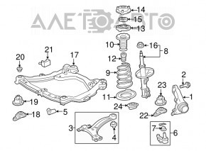 Стойка амортизатора в сборе передняя левая Toyota Camry v50 12-14 usa LE, KYB