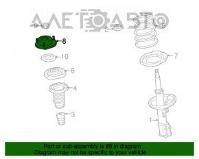 Опора амортизатора передняя левая Lexus RX350 RX450h 10-15 длинные шпильки, без подшипника