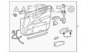 Capacul ușii, cartela din față dreapta pentru Lexus LS460 LS600h 07-08 cu sistem audio Mark Levinson, negru