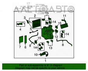 Печка в сборе Lexus LS460 07-12 без задней печки