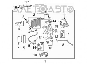 Печка в сборе Lexus LS460 07-12 без задней печки