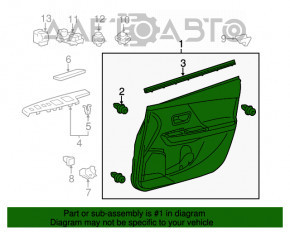 Capacul ușii, cartela frontală stânga Toyota Prius V 12-17 bej cu inserție bej, pete, zgârieturi, necesită curățare chimică.