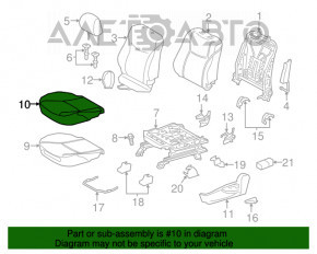 Scaunul șoferului pentru Toyota Prius V 12-17 fără airbag, manual, din velur, bej