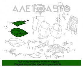 Scaun de pasager Toyota Prius V 12-17 fără airbag, manual, din velur, bej