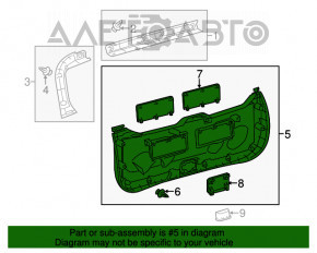 Capacul portbagajului inferior al usii Toyota Prius V 12-17 gri.