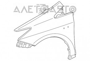 Aripa față stânga Toyota Prius V 12-17 albastru 787