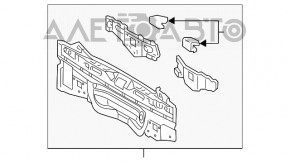 Panoul din spate al Toyota Prius V 12-17 albastru.