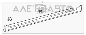 Порог правый Toyota Prius V 12-17 черный