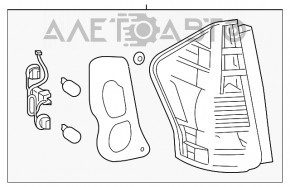 Lampa stângă Toyota Prius V 12-14 pre-restilizare, zgârieturi