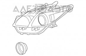 Far stânga față Toyota Prius V 12-14, gol, halogen, pre-restilizare