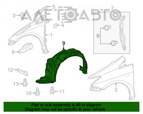 Bara de protecție față stânga Toyota Prius V 12-14, nouă, aftermarket, TW.