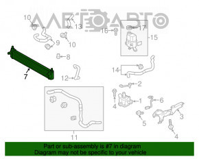 Radiatorul de răcire a invertorului Toyota Prius V 12-17