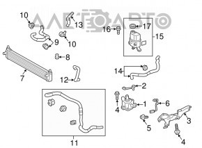 Radiatorul de răcire a invertorului Toyota Prius 30 10-15 nou, neoriginal.