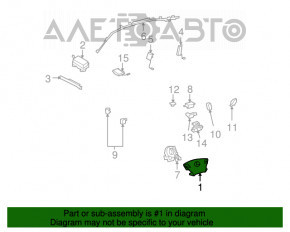 Airbag-ul din volan pentru șoferul Lexus LS460 LS600h 07-12, piele neagră.