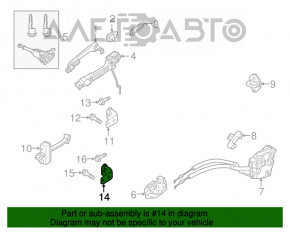 Buclele ușii din față dreapta inferioară Mazda CX-5 17- OEM original nou