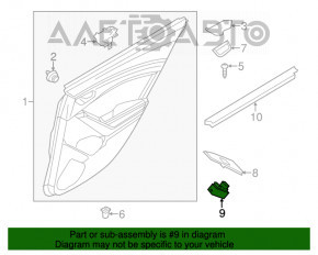 Controlul geamului electric din spate dreapta pentru Mazda CX-5 13-16, negru, manual.