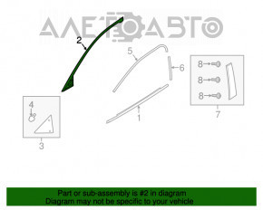 Garnitură ușă superioară față dreapta Mazda 6 13-17