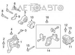 Pernele motorului spate Mazda 6 13-17, noi, originale OEM