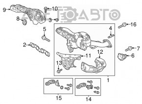 Colector de evacuare cu catalizator pentru Mazda 6 13-17