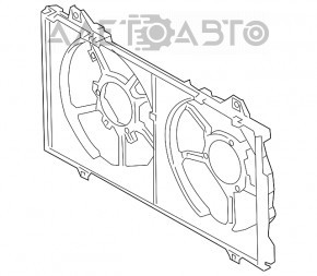 Диффузор кожух радиатора голый Mazda 6 13-21 2.0 2.5