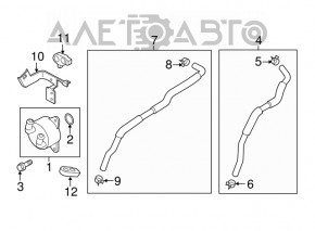 Radiator de ulei pentru cutia de viteze automata Mazda 6 13-21. Conductele sunt indoite.