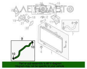 Патрубок охлаждения нижний Mazda CX-5 13-16 2.0, 2.5