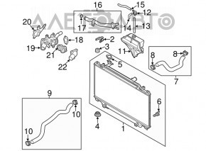 Rezervor de expansiune pentru răcire Mazda 6 13-21 2.0 2.5 fără capac nou OEM original