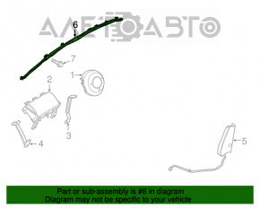 Perna de aerbag laterală stângă pentru Mazda 6 13-17, cu cartuș ruginiu de siguranță.