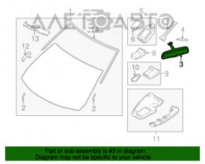 Oglindă interioară tip 2 pentru Mazda CX-5 13-16 cu auto-întunecare