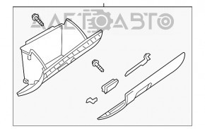 Перчаточный ящик, бардачок Mazda 6 13-17 черн, царапины