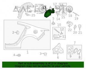 Capacul rezervorului de combustibil Mazda 6 13-21 este lovit.