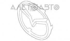 Emblema grilei radiatorului Mazda 6 18-21 nouă, neoriginală.