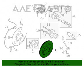 Placă de frână spate dreapta Mazda 6 13-21 275/10mm