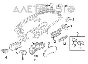 Tabloul de bord Mazda 6 13-17 SUA tip 2 zgârieturi