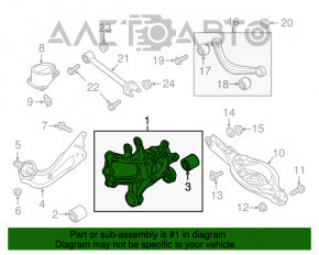 Capac spate dreapta Mazda 6 13-17, cu surub lung, silentbloc corodat.