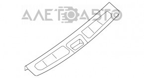 Capacul portbagajului Infiniti JX35 QX60 13- negru, zdrobit.