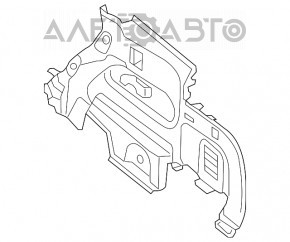 Capacul arcului drept Infiniti JX35 QX60 13- negru, zgârieturi