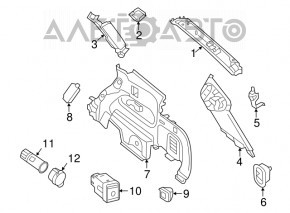 Capacul arcului drept Infiniti JX35 QX60 13- negru, uzura, zgarieturi