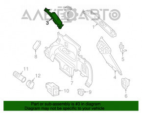 Capac spate dreapta Infiniti JX35 QX60 13- gri, pentru curățare chimică.