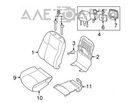 Scaunul șoferului Infiniti JX35 QX60 13- fără airbag, piele neagră, crăpat.