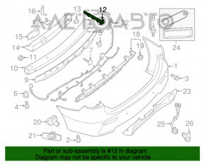 Suportul pentru bara spate dreapta Infiniti JX35 QX60 13-