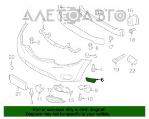 Suportul de bara fata stanga Nissan Murano z51 09-14