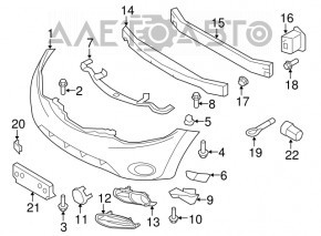 Suportul pentru bara de protecție față stânga Nissan Murano z51 09-14 nou OEM original