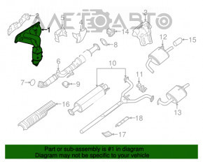 Colector de evacuare cu catalizator pentru Nissan Altima 13-18 2.5