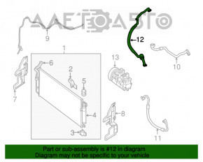 Трубка кондиционера компрессор-печка Nissan Altima 13-18 2 части