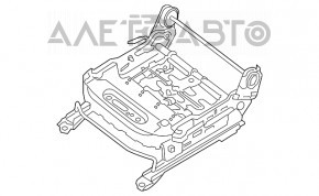 Scaun șofer Nissan Altima 13-18 fără airbag, electric, velur negru, nevoie de curățare.