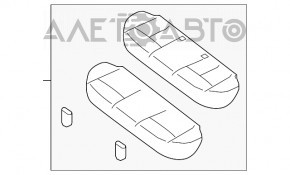 Задний ряд сидений 2 ряд Nissan Altima 13-18 тряпка черн