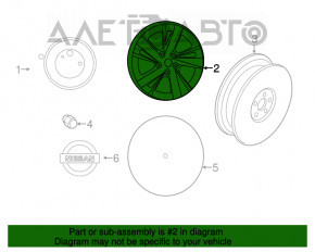 Диск колесный R17 x 7.5J et55 5*114.3 Nissan Altima 13-18 бордюрка