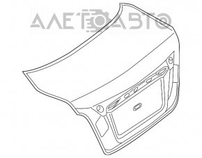 Capota portbagajului Nissan Altima 13-15, post-restilizare, albastru RBD, indoitura, zgarietura, rugina